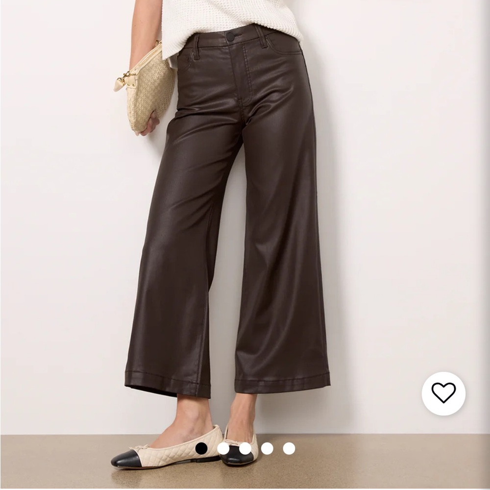 Wide Leg Faux Leather Pants - Super Comfy - Meg Style
